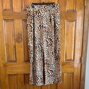 INC International Concepts Leopard Print Wide Leg Pants